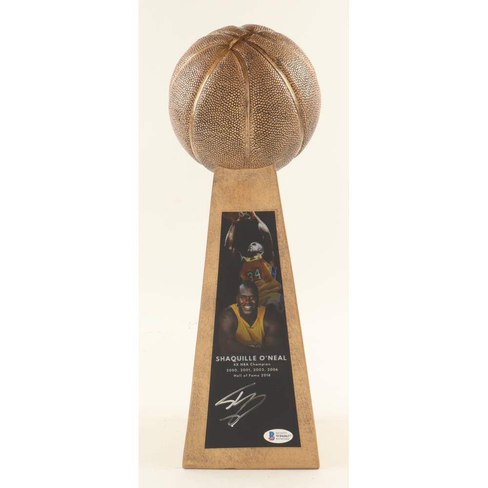 Shaquille O'Neal Signed 14” Championship Basketball Trophy (Beckett) at PristineAuction.com