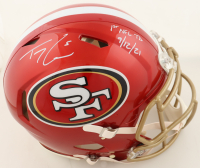 Trey Lance Signed 49ers Full-Size Authentic On-Field Flash Alternate Speed Helmet Inscribed "1st NFL TD 9/12/21" (Beckett) at PristineAuction.com