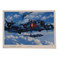 Carl Peterson Signed 'Ruby's Fortress' 11.5x16 Lithograph Inscribed "Maj Gen USAF" (AIV) at PristineAuction.com