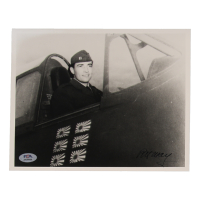Richard May Signed 8x10 Photo WWII VF-32 Ace 5 Victories (PSA) at PristineAuction.com