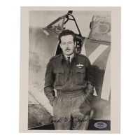Carroll "Red" McColpin Signed 8x10 Photo WWII 404th FG Ace 9 Victories (PSA) at PristineAuction.com
