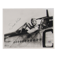 Sandy McCorkle Signed 8x10 Photo WWII 31st FG Ace 11 Victories (PSA) at PristineAuction.com