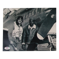 Charles McGee Signed 8x10 Photo (PSA) WWII Tuskegee Airmen P-51 Pilot at PristineAuction.com