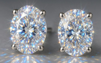 New 2.08 CTW Lab Grown Pair of Diamond Earrings D, VVS2 | Estimated Retail Value: $3,700 (UGL & IGI) at PristineAuction.com