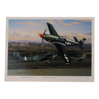 Michael T. Russo Signed 'The First Mustang Ace' 11.5x16 Lithograph (AIV) at PristineAuction.com