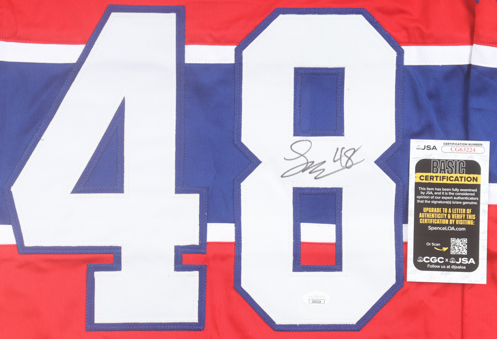 Lane Hutson Signed Jersey (JSA) at PristineAuction.com Lane Hutson Signed Jersey (JSA) at PristineAuction.com