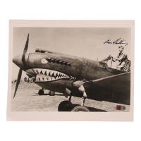 Erik Shilling Signed 8x10 Photo WWII AVG Flying Tiger Pilot (AIV) at PristineAuction.com