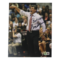 Geno Auriemma Signed UConn Huskies 8x10 Photo Inscribed "Best Wishes!" (Beckett) at PristineAuction.com