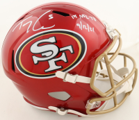 Trey Lance Signed 49ers Full-Size Authentic On-Field Flash Alternate Speed Helmet Inscribed "1st NFL TD 9/12/21" (Beckett) at PristineAuction.com