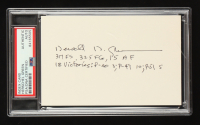Herschel Green Signed Index Card (PSA) WWII P-47 Ace 18.5 Victories at PristineAuction.com
