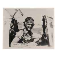 Calvin Wire Signed 8x10 Photo WWII 475 FG Ace 7 Victories (PSA) at PristineAuction.com
