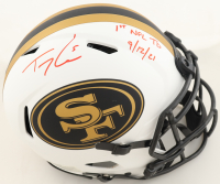 Trey Lance Signed 49ers Full-Size Authentic On-Field Lunar Eclipse Alternate Speed Helmet Inscribed "1st NFL TD 9/12/21" (Beckett) at PristineAuction.com