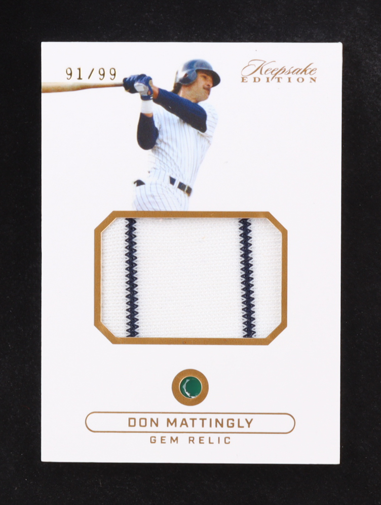 Don Mattingly 2024 Keepsake Sports Edition Gem Relic Authentic #348 #91/99 at PristineAuction.com Don Mattingly 2024 Keepsake Sports Edition Gem Relic Authentic #348 #91/99 at PristineAuction.com