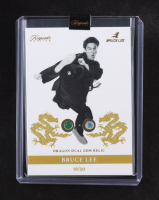 Bruce Lee 2024 Keepsake Edition 50th Anniversary Dragon Dual Gem Relic Authentic #142 #16/50 at PristineAuction.com