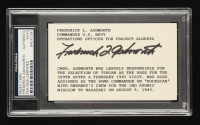 Frederick Ashworth Signed Index Card (PSA) WWII Bockscar Weaponeer Nagasaki Mission at PristineAuction.com