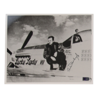 Ernest Bankey Signed 8x10 Photo WWII 364th FG Ace 9.5 Victories (AIV) at PristineAuction.com