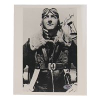 Robert Barkey Signed 8x10 Photo WWII 325 FG Ace 5 Victories (PSA) at PristineAuction.com