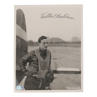 Walter Beckham Signed 8x10 Photo WWII Ace (AIV) 353rd Fighter Group - 18 Victories at PristineAuction.com