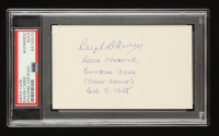 Ralph Curry Signed Index Card (PSA) WWII Radio Operator Nagasaki Mission at PristineAuction.com