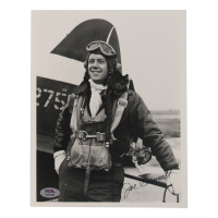 Joseph Bennett Signed 8x10 Photo WWII 56th FG Ace 8.5 Victories (PSA) at PristineAuction.com