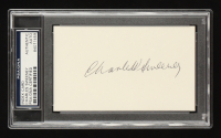 Charles Sweeney Signed Index Card (PSA) WWII Bockscar Pilot Nagasaki  Atomc Bomb Mission at PristineAuction.com