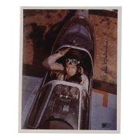Don Blakeslee Signed 8x10 Photo WWII 4th FG Ace 14.5 Victories (AIV) at PristineAuction.com
