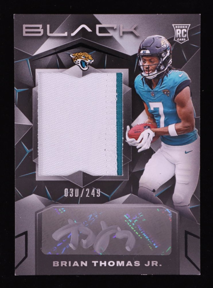 Brian Thomas Jr. 2024 Panini Black #207 Jersey Autograph RC #30/249