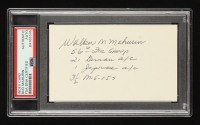 WWII Ace Walker "Bud" Mahurin Signed Cut Signature with Portrait (PSA) WWII 56th FG Ace 20 Victories at PristineAuction.com
