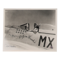 Jim Brooks Signed 8x10 Photo WWII 31st FG 13 Victories (PSA) at PristineAuction.com