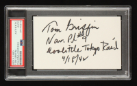 Tom Griffin Signed Index Card (PSA) WWII Doolittle Raiders Navigator Plane #9 at PristineAuction.com