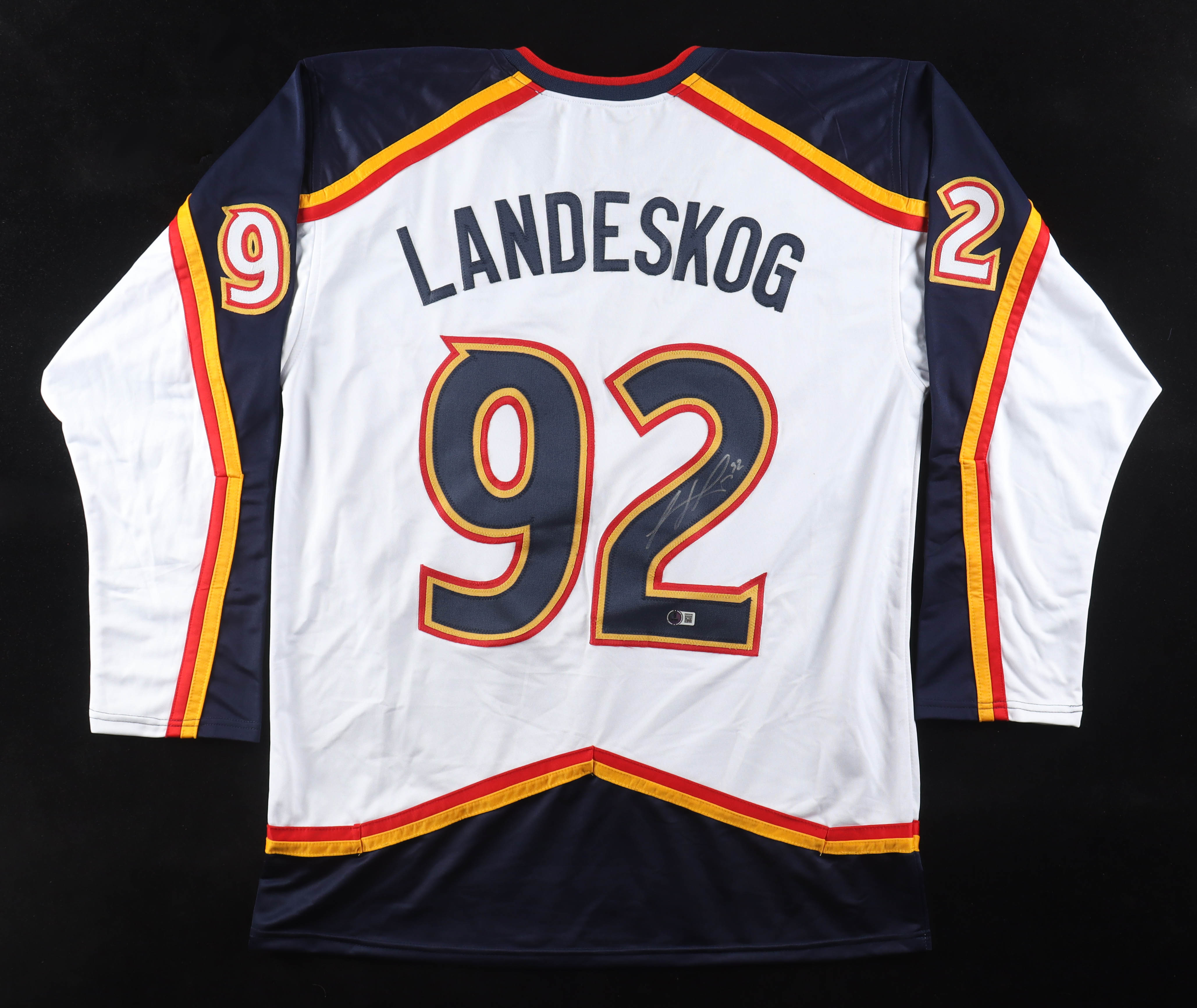 Gabriel Landeskog Signed Jersey (Beckett) at PristineAuction.com Gabriel Landeskog Signed Jersey (Beckett) at PristineAuction.com