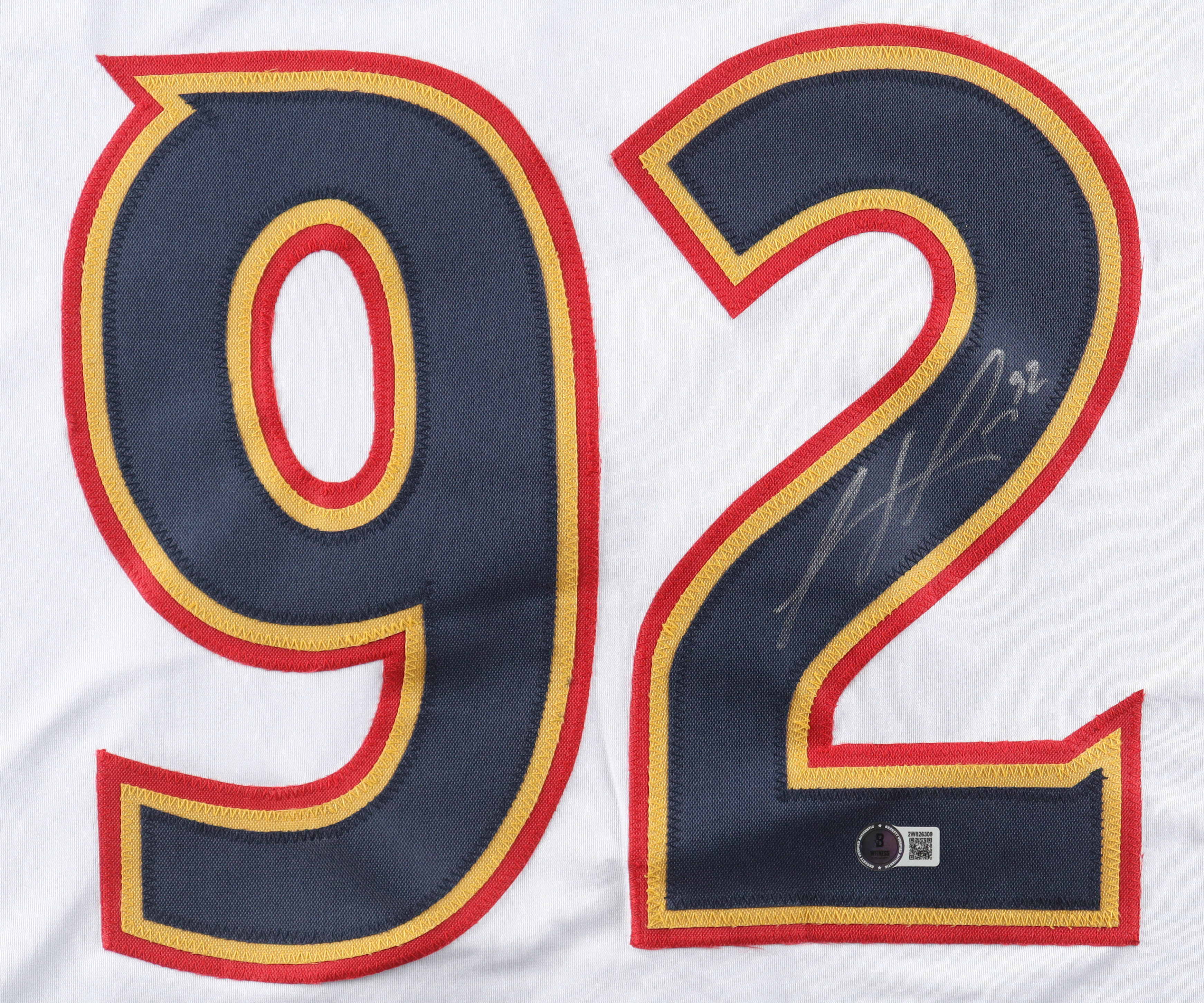 Gabriel Landeskog Signed Jersey (Beckett) at PristineAuction.com Gabriel Landeskog Signed Jersey (Beckett) at PristineAuction.com