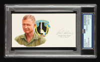 Hal Moore Signed Cut with Portrait Battle of Ia Drang General (PSA) at PristineAuction.com