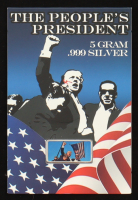 Donald Trump 2024 "The People's President" Colorized 5 Gram .999 Fine Silver Bullion Bar at PristineAuction.com