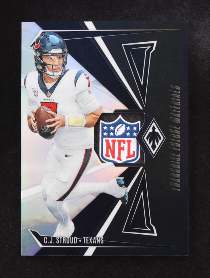 CJ Stroud 2024 Panini Phoenix Franchise Future Materials Laundry Tag NFL Shield #2 #1/1 at PristineAuction.com CJ Stroud 2024 Panini Phoenix Franchise Future Materials Laundry Tag NFL Shield #2 #1/1 at PristineAuction.com