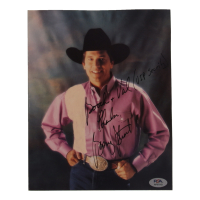 George Strait Signed 8x10 Photo Inscribed "Thanks" (PSA) at PristineAuction.com