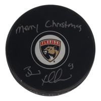 Brad Marchand Signed Panthers Logo Hockey Puck Inscribed "Merry Christmas" (Marchand) at PristineAuction.com