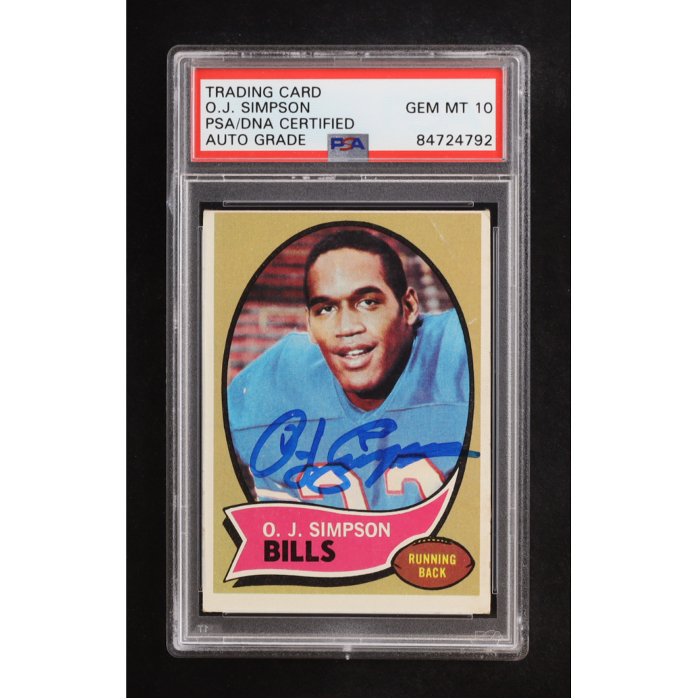 O. J. Simpson Signed 1970 Topps #90 RC (PSA | Autograph Graded 10) at PristineAuction.com
