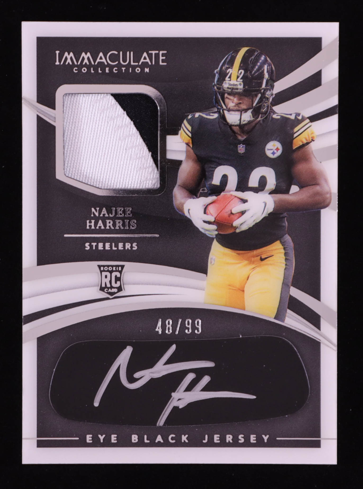 Najee Harris 2021 Immaculate Collection Immaculate Rookie Eye Black Autograph Jerseys #9 RC #48/99