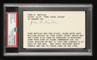 John Neville Signed Index Card (PSA) WWII B-29 The Lucky Irish Pilot at PristineAuction.com