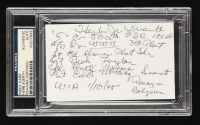 Herb Suerth Signed Index Card (PSA) WWII Band of Brothers at PristineAuction.com