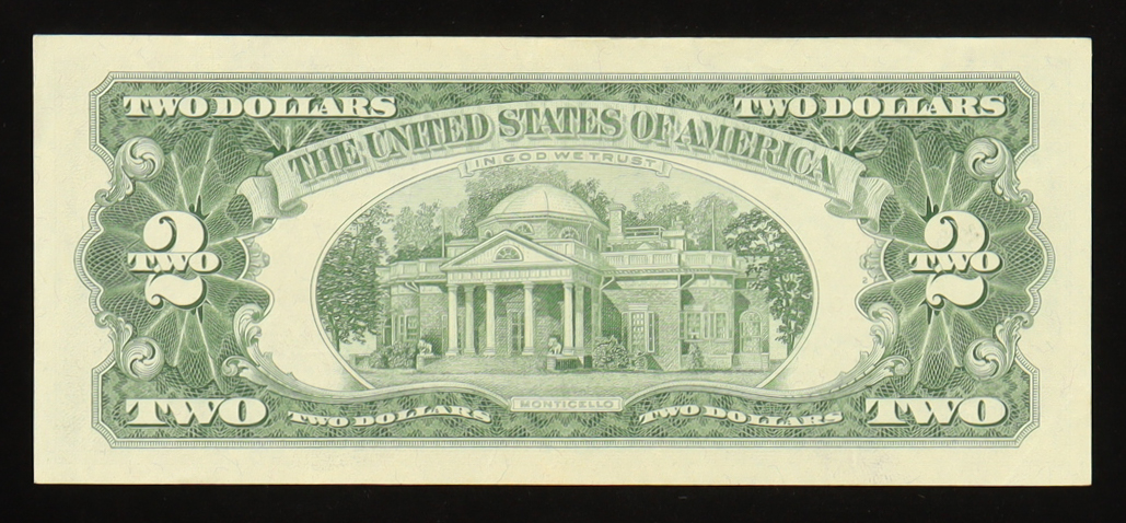 1963 U.S. $2 Legal Tender Note, Red Seal - Fr.1513 (AA Block) at PristineAuction.com 1963 U.S. $2 Legal Tender Note, Red Seal - Fr.1513 (AA Block) at PristineAuction.com