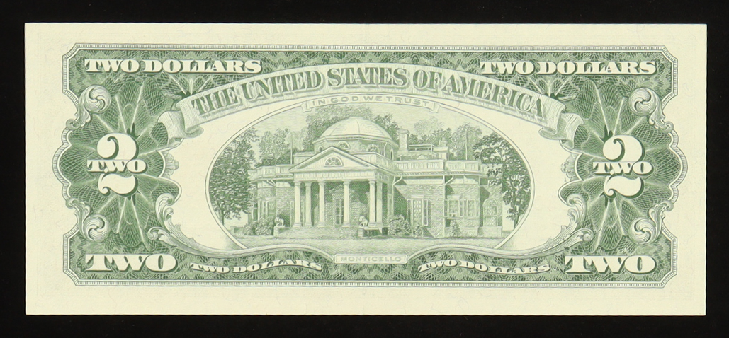 1963 U.S. $2 Legal Tender Note, Red Seal - Fr.1513 (AA Block) at PristineAuction.com 1963 U.S. $2 Legal Tender Note, Red Seal - Fr.1513 (AA Block) at PristineAuction.com
