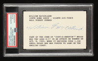 William McClelland Signed Index Card (PSA) WWII B-17 Just A Snappin Crew Member at PristineAuction.com