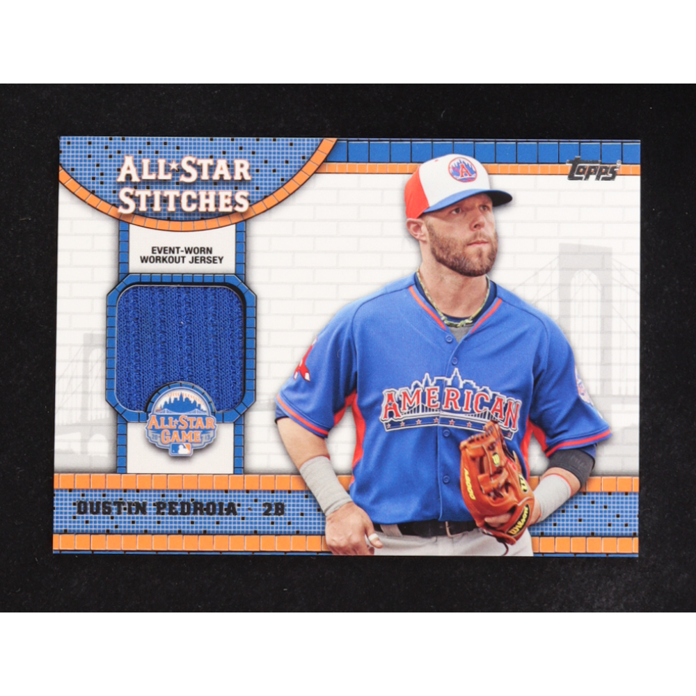 Dustin Pedroia 2013 Topps All Star Stitches Event Worn Workout Jersey #ASR-DP at PristineAuction.com