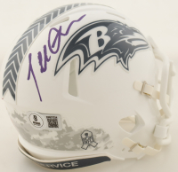 Terrell Suggs Signed Ravens Salute to Service Speed Mini Helmet (Beckett) at PristineAuction.com