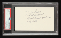 James Swett Signed Index Card (PSA) WWII Ace 15.5 Victories at PristineAuction.com