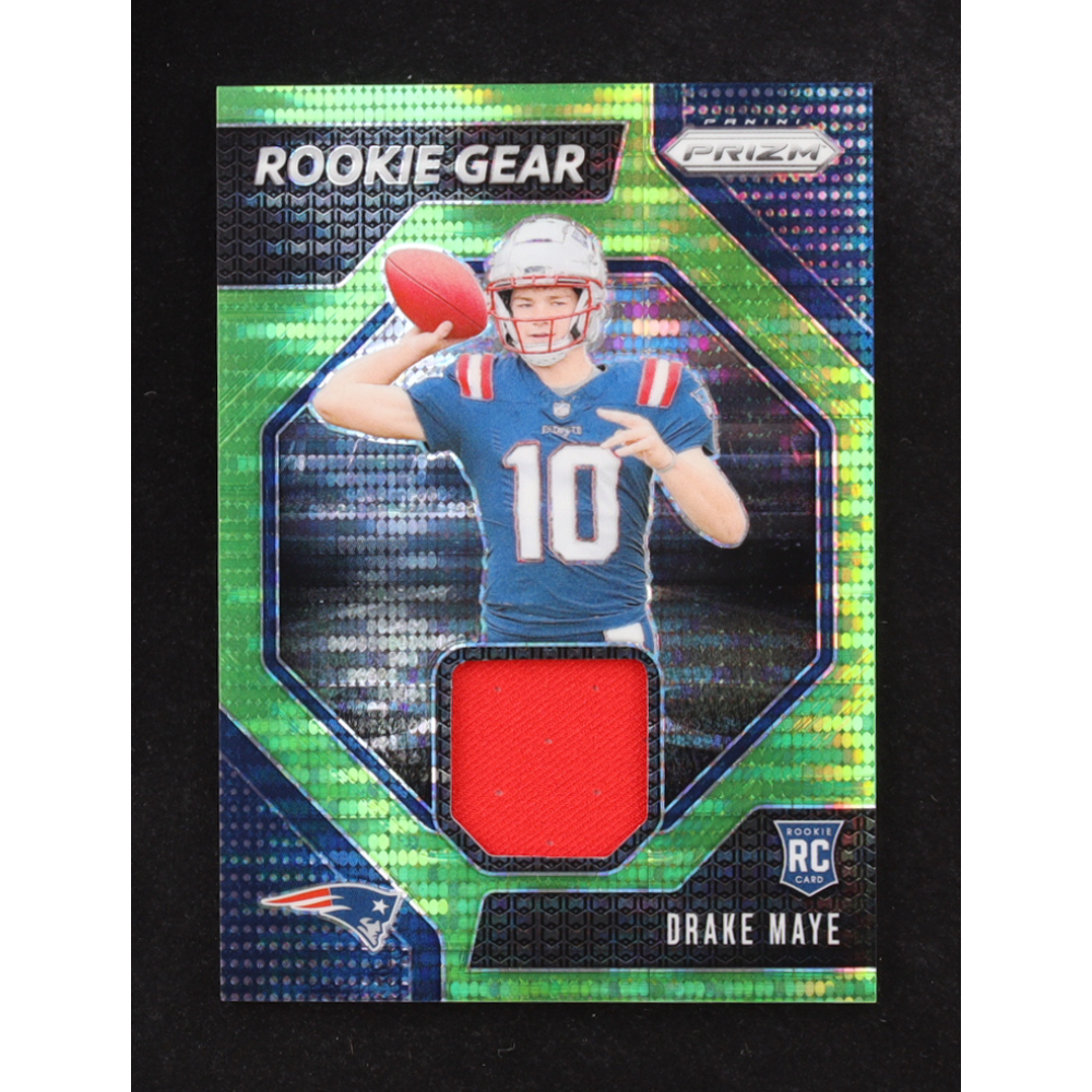 Drake Maye 2024 Panini Donruss Optic Prizm Rookie Gear #RG-DME RC at PristineAuction.com