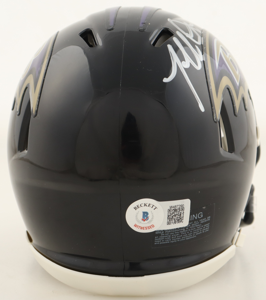 Terrell Suggs Signed Ravens Mini Speed Helmet (Beckett) at PristineAuction.com Terrell Suggs Signed Ravens Mini Speed Helmet (Beckett) at PristineAuction.com