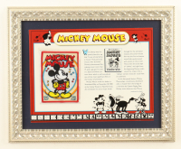 "Mickey Mouse" Disney 1928 Custom Framed Commemorative Cloth Patch Character Card at PristineAuction.com